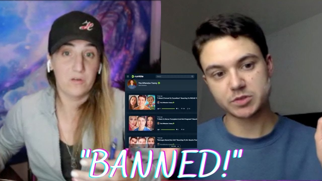 Trans woman and man react: Marcus' (the offensive tranny) channel being banned