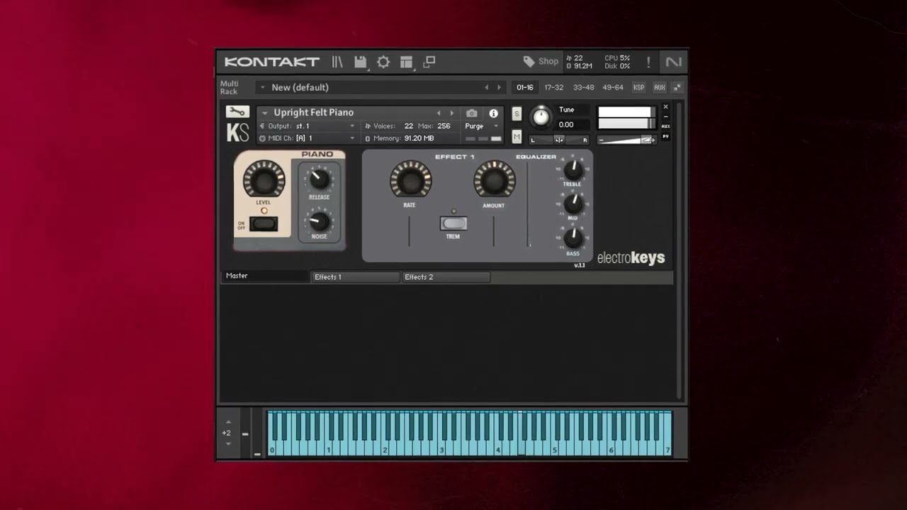 Stage Felt Upright for KONTAKT  - Soft, Cinematic & Expressive
