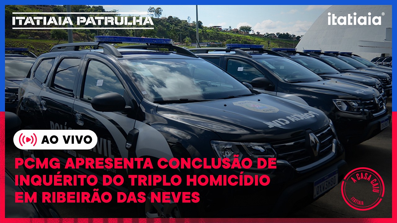 AO VIVO: TRIPLO HOMICÍDIO NA GRANDE BH É DETALHADO EM COLETIVA!