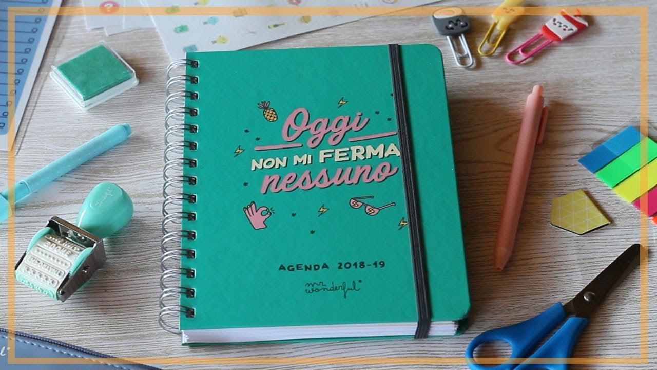 Organizziamo la nuova AGENDA MR. WONDERFUL 2018/2019
