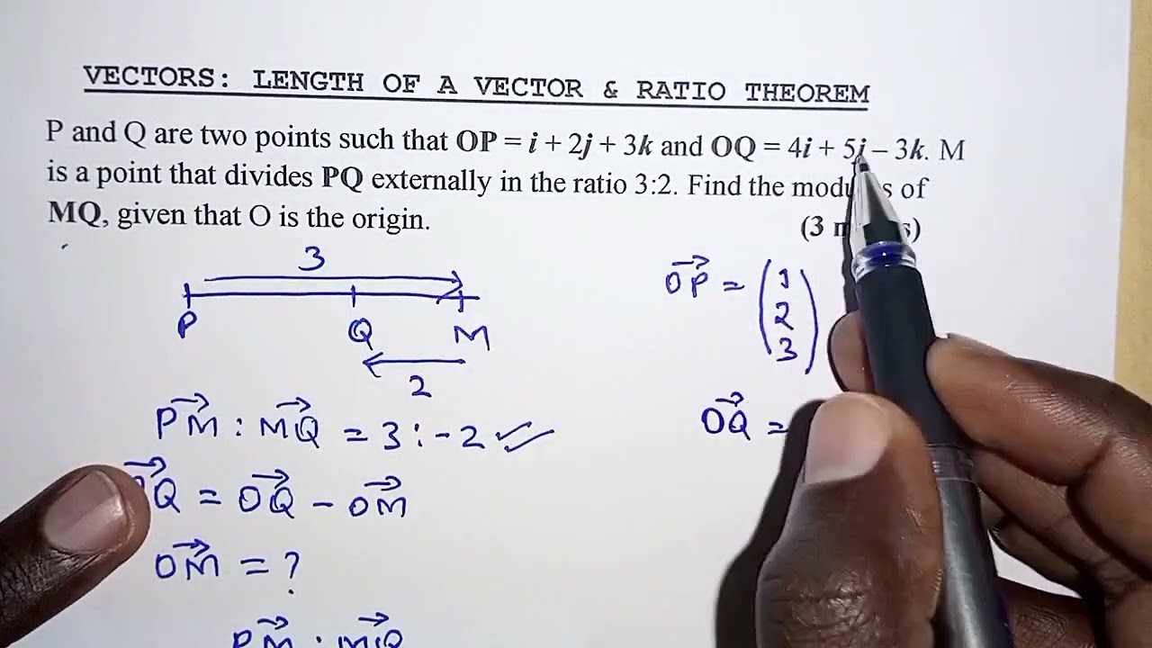 Vectors Made Easy! 🎯 Find Modulus Using External Division & Ratio Theorem