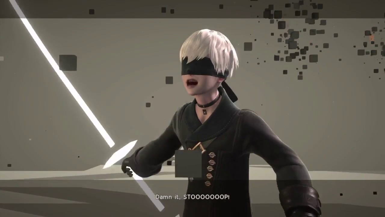 Nier Automata - Бедный 9S сходит с ума на 2B (МАРШРУТ C)