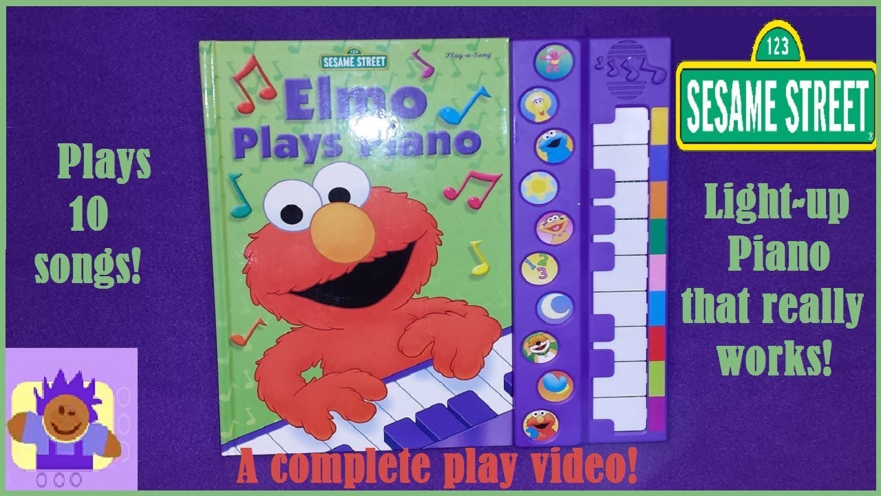 Sesame Street Elmo plays piano electronic musical toy book