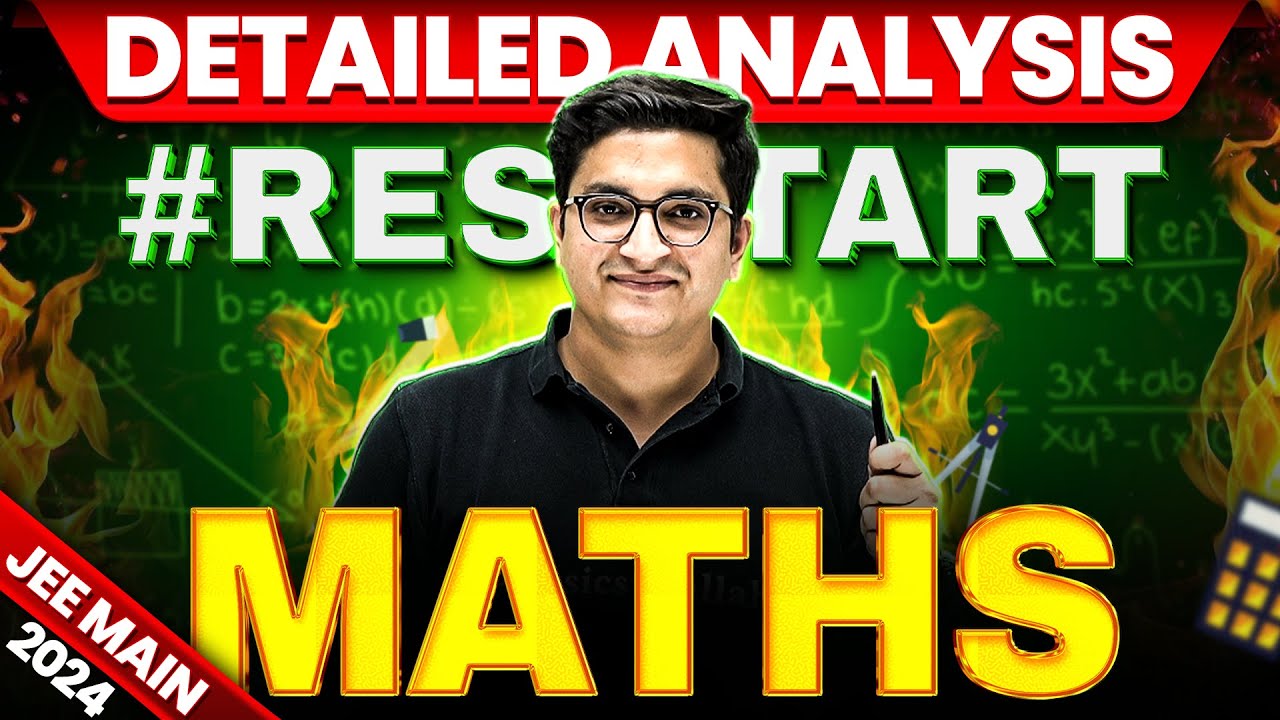 JEE Main 2024 - Detailed Analysis of MATHS 🔥 EASY या DIFFICULT - EXAM PATTERN!! ❓