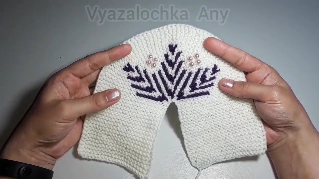 Следочки на двух спицах за 20 минут/Tracks on two knitting needles in 20 minutes #knitting #спицами