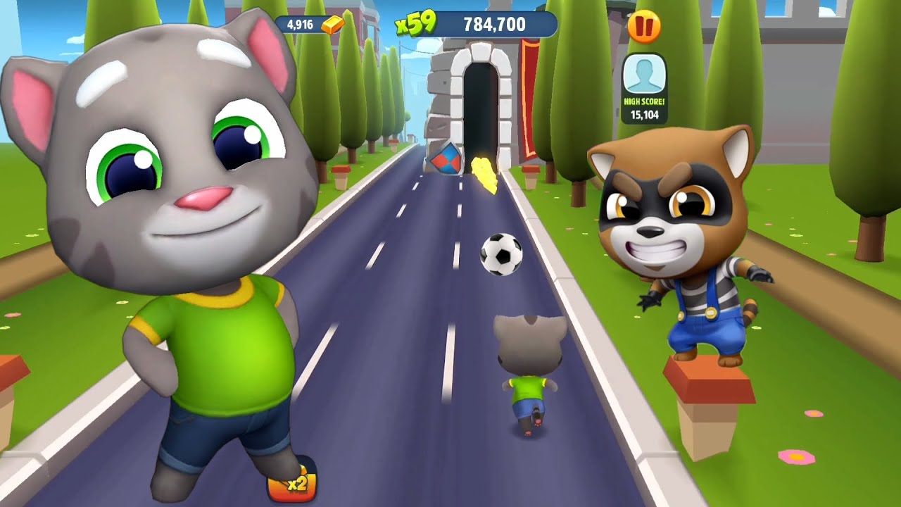 Talking Tom Gold Run In The Abandoned Town vs The Wild West. Talking Tom. Android iOS