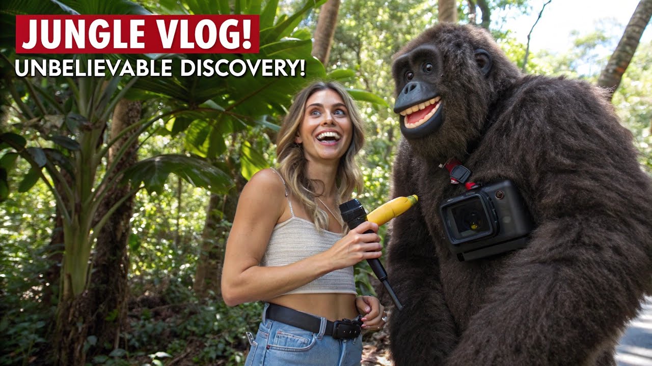 BIGFOOT MONKEY VLOGS with Blonde Explorer in Deep Jungle! 🐵🌿 | Shocking Discovery!