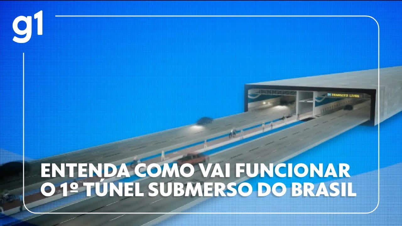 Entenda como vai funcionar o 1º túnel submerso do Brasil