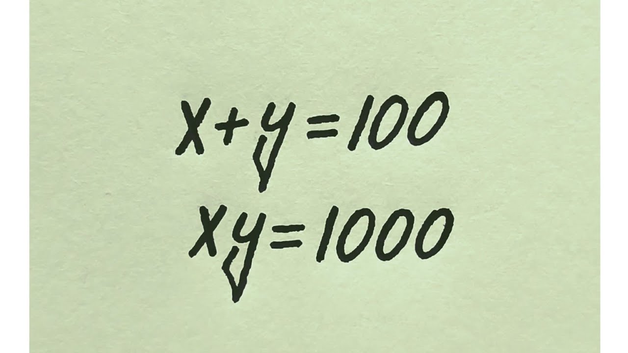 Wonderful National Olympiad Math Question | Find (x,y)=? | Algebra Simplification 