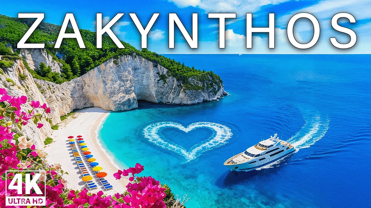 4K Zakynthos 2026 🇬🇷 Turquoise Coves, White Cliffs & Ionian Sea Views |  Deep House Chill
