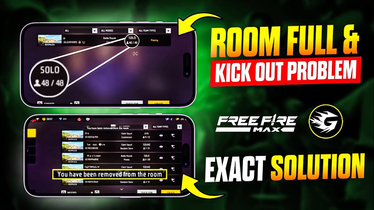 Room Full & Kick Problem Solved! 🔥 | GameClash Free Fire Tournament App