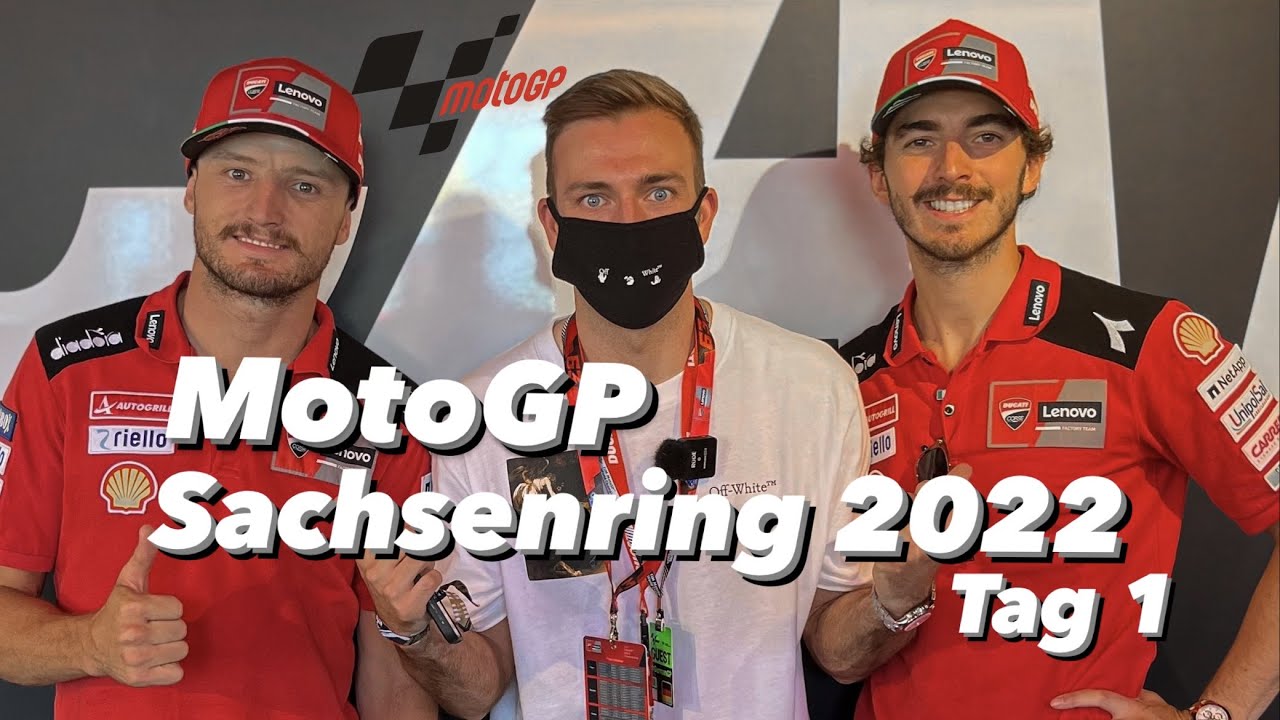 MotoGP am Sachsenring mit Ducati. Ich Treffe Miller und Bagnaia an Tag 1 und bekomme eine neuen Helm
