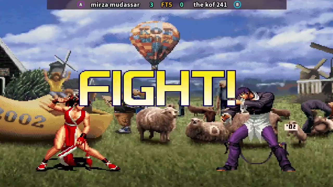 Kof 2002 plus Fightcade mirza mudassar vs the kof 241