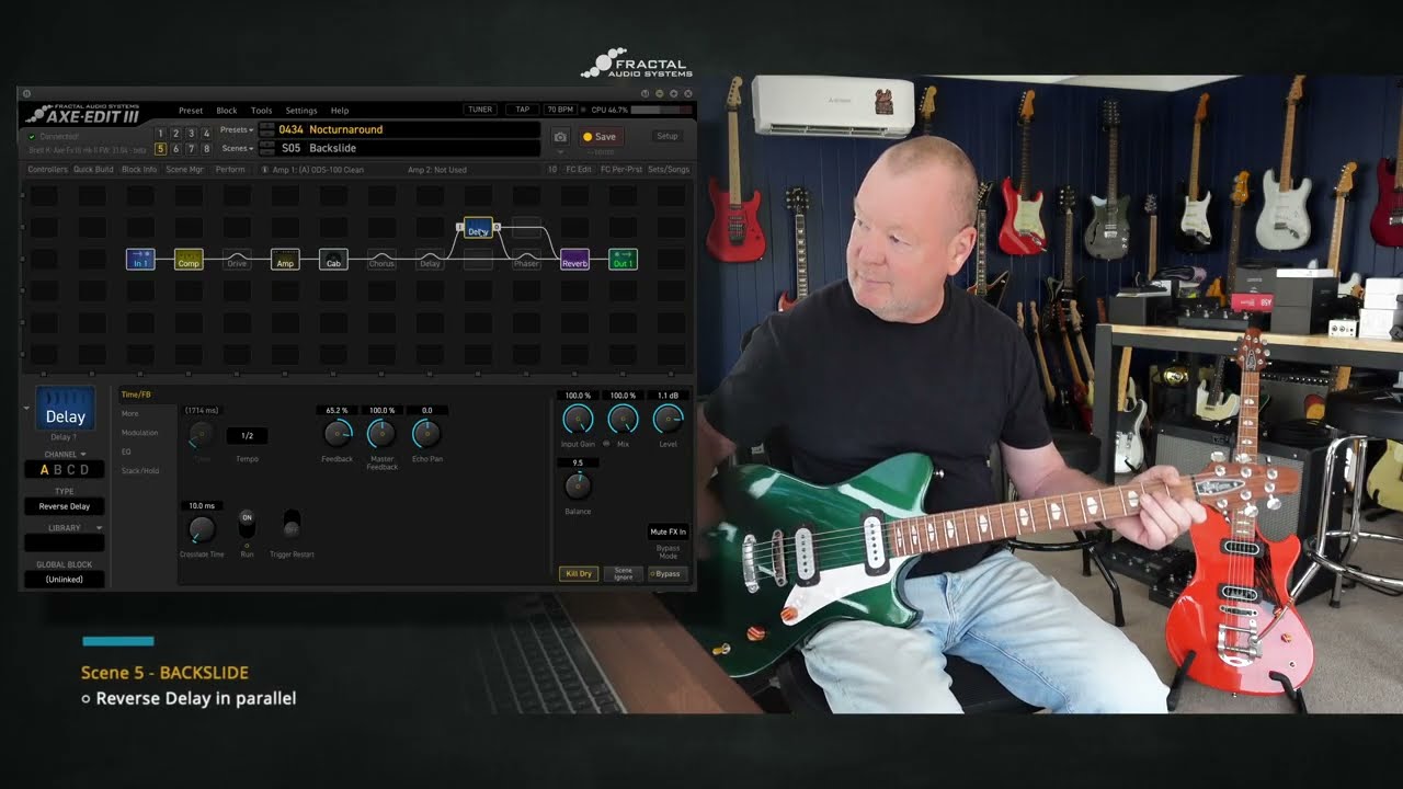 Nocturnaround. Axe-FX III patch. Powers Electric A-Type