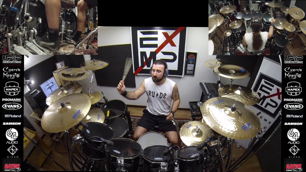CREEPING DEATH Extreme Drum Cover - Gee Anzalone feat. Braindamage - Metallica Song