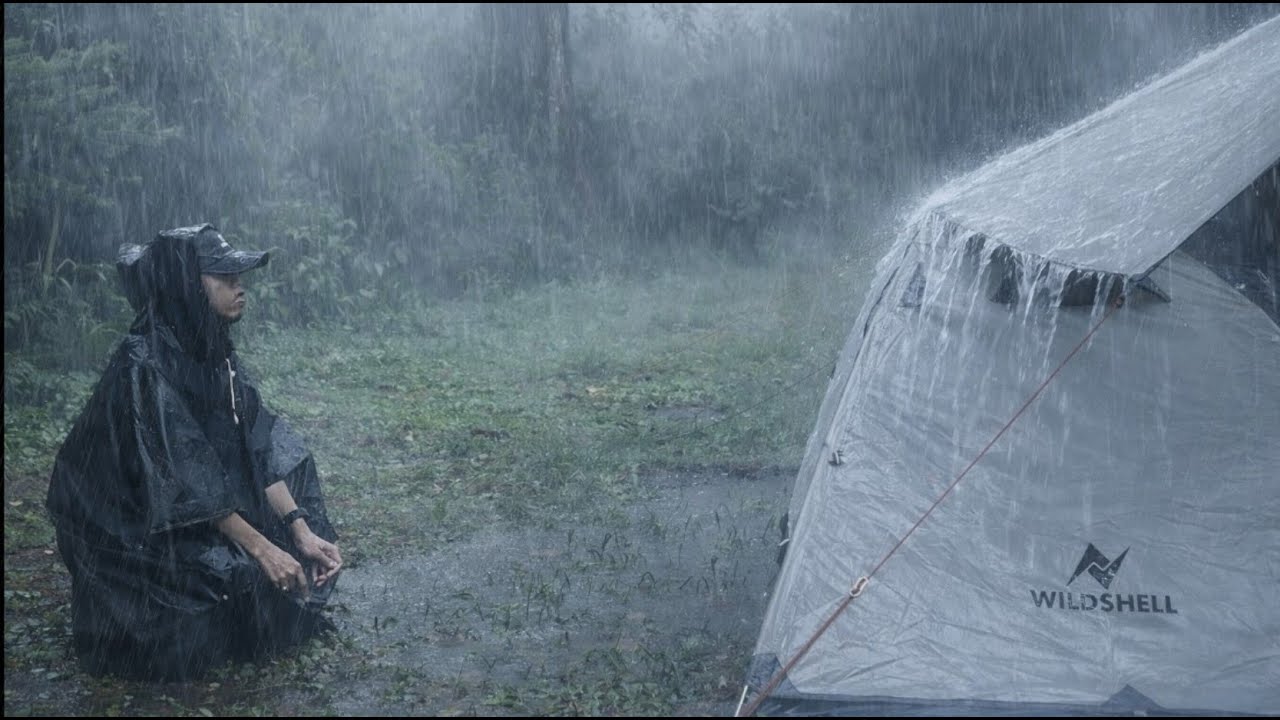 BEST WORST RAIN STORM I'VE EVER EXPERIENCED‼️ Camping in Torrential Rain and Thunderstorms