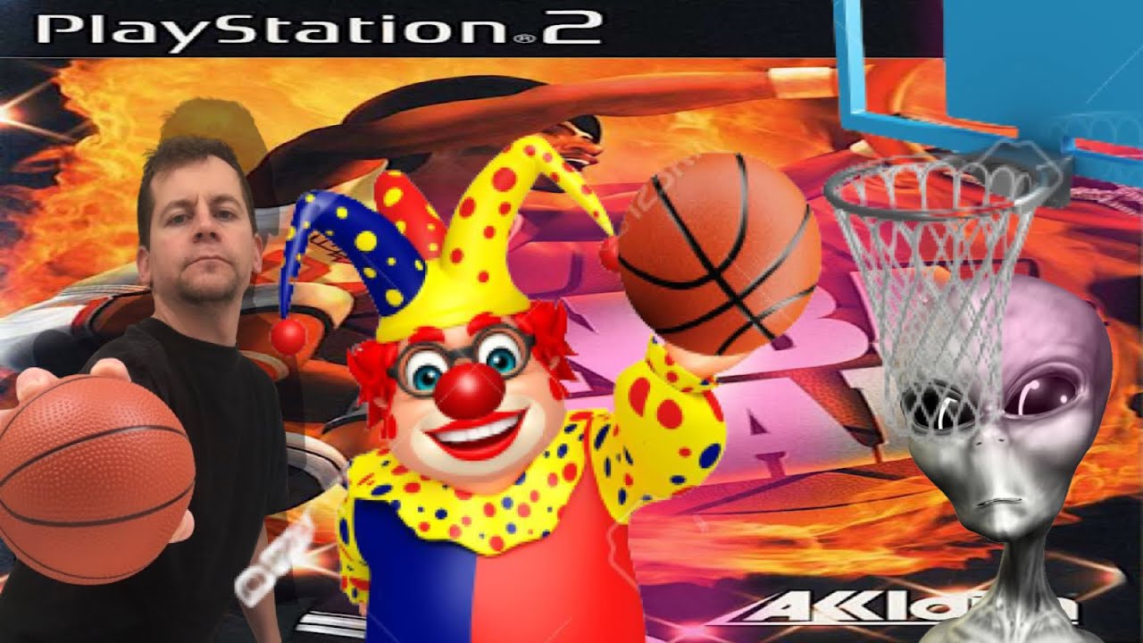 NBA Jam PS2 Gameplay - Clowns vs. Aliens (Austin Rooftop)