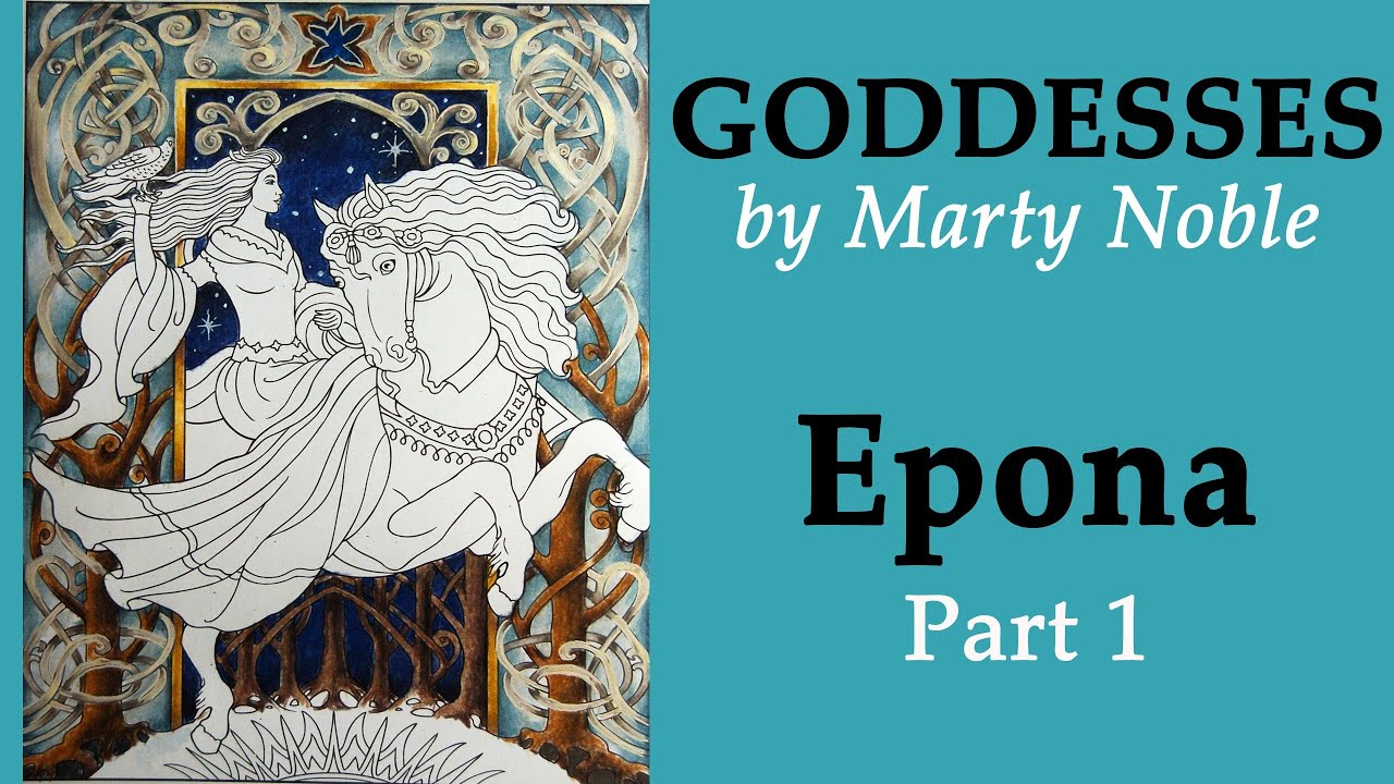 Celtic goddess Epona. Part 1 #Coloring in 'Goddesses' by M.Noble #adultcoloring