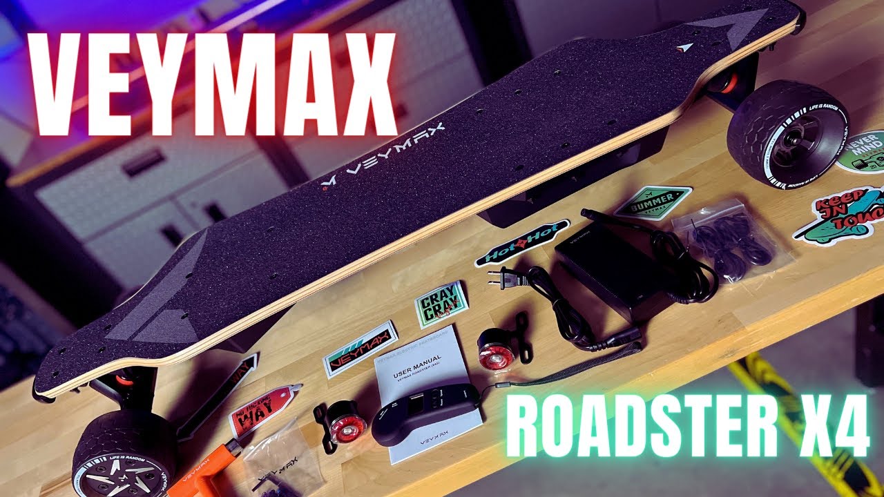 VEYMAX ROADSTER X4 budget friendly electric skateboard review & unboxing