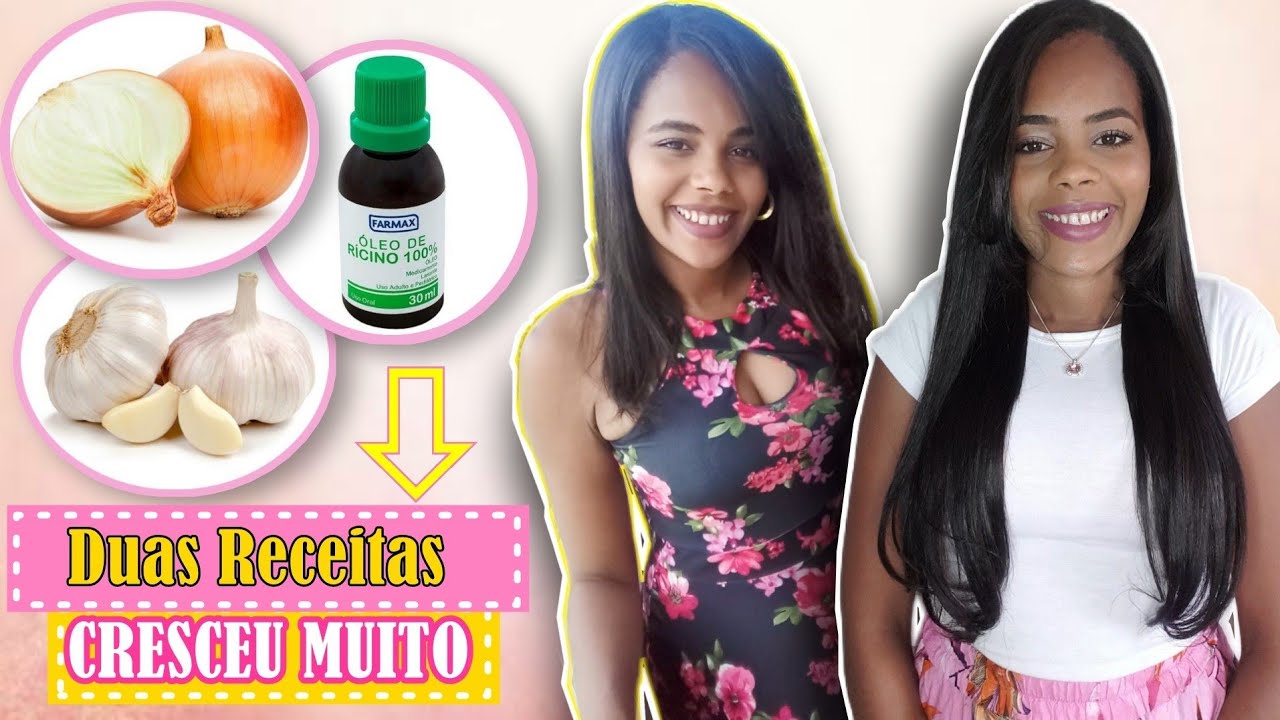 Minhas 2 receitas FAVORITAS para o cabelo CRESCER RÁPIDO com CEBOLA