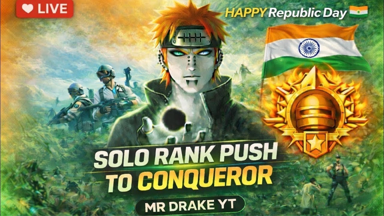 BGMI LIVE 🔴 Day 6 Solo Conqueror Rankpush In 17 Pro Max☠️ Faaahhhhh Gameplay With Mr Drake!!!