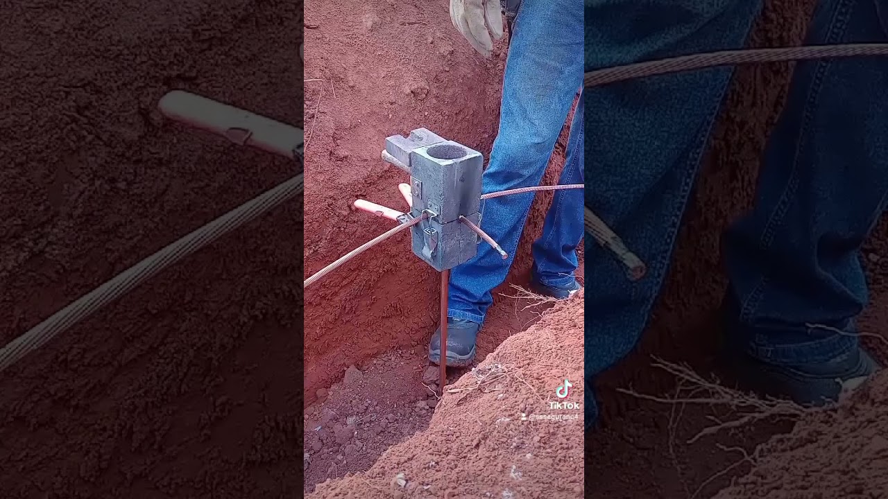 como fazer solda exot&eacute;rmica #iluminacion #obra #electrician  #spda #aterramento