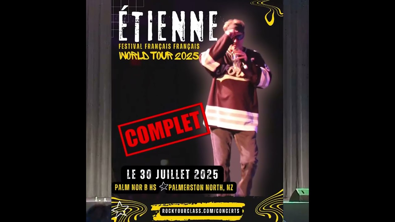&Eacute;TIENNE is finally coming back to Lincoln, NZ! #etienne #rockyourclass #frenchteachers #french