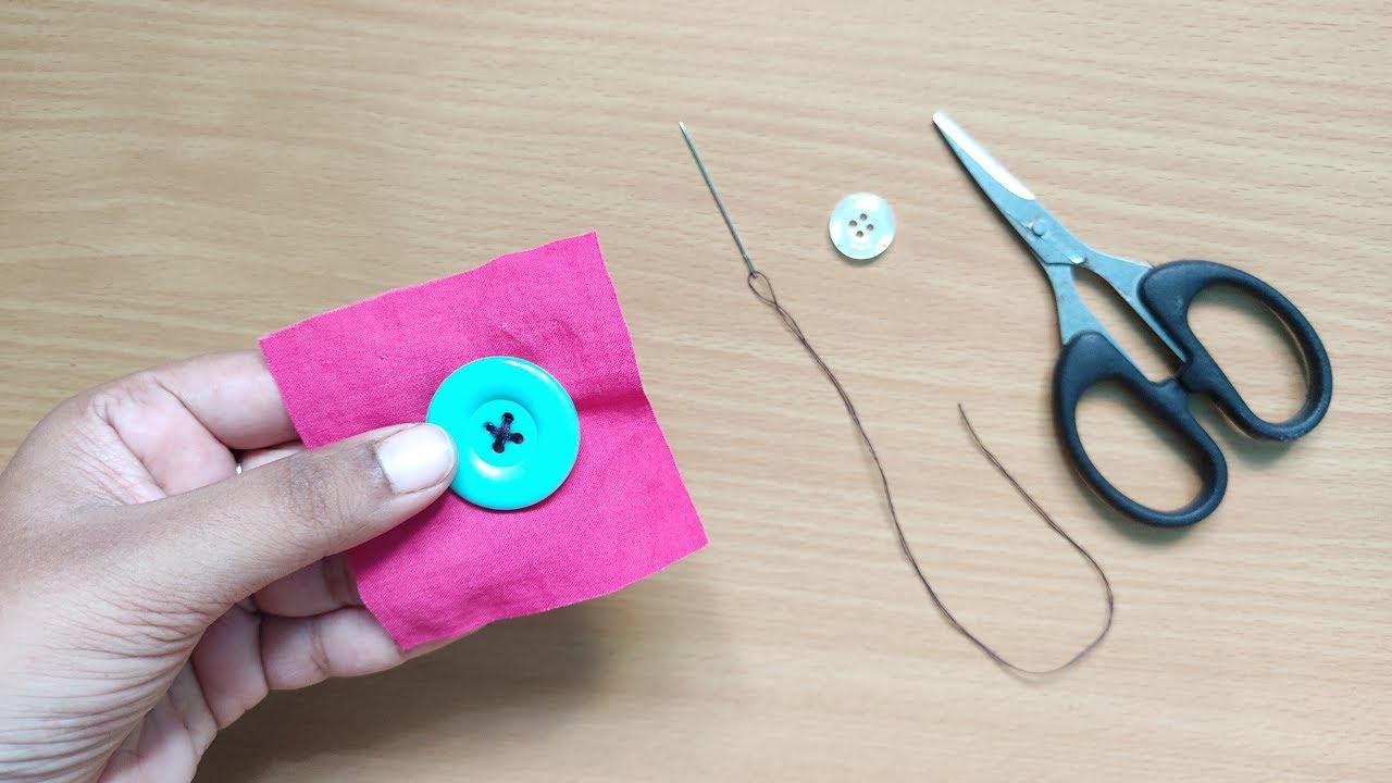 How to sew a four hole button by hand