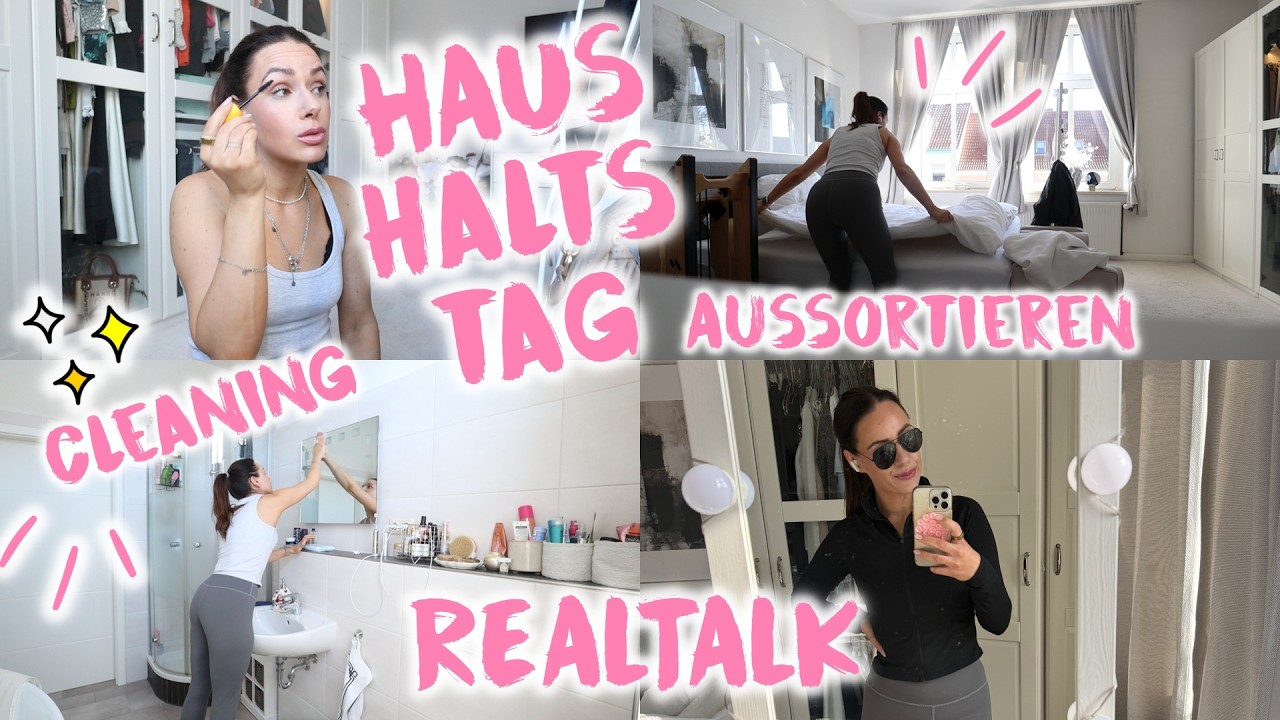 HAUSHALTSTAG💪🏼Aussortieren & Cleaning🧼 Realtalk!Meine Struggles beim Abnehmen& Sport•Maria Castielle