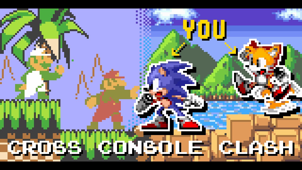 Cross Console Clash but You play as Sonic and Tails | Funk Mix DX