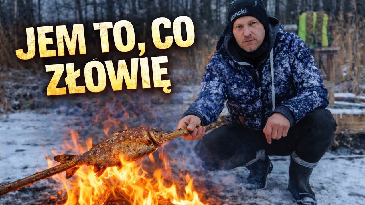 Survival nad jeziorem  jem to co złowie 😃#fish 