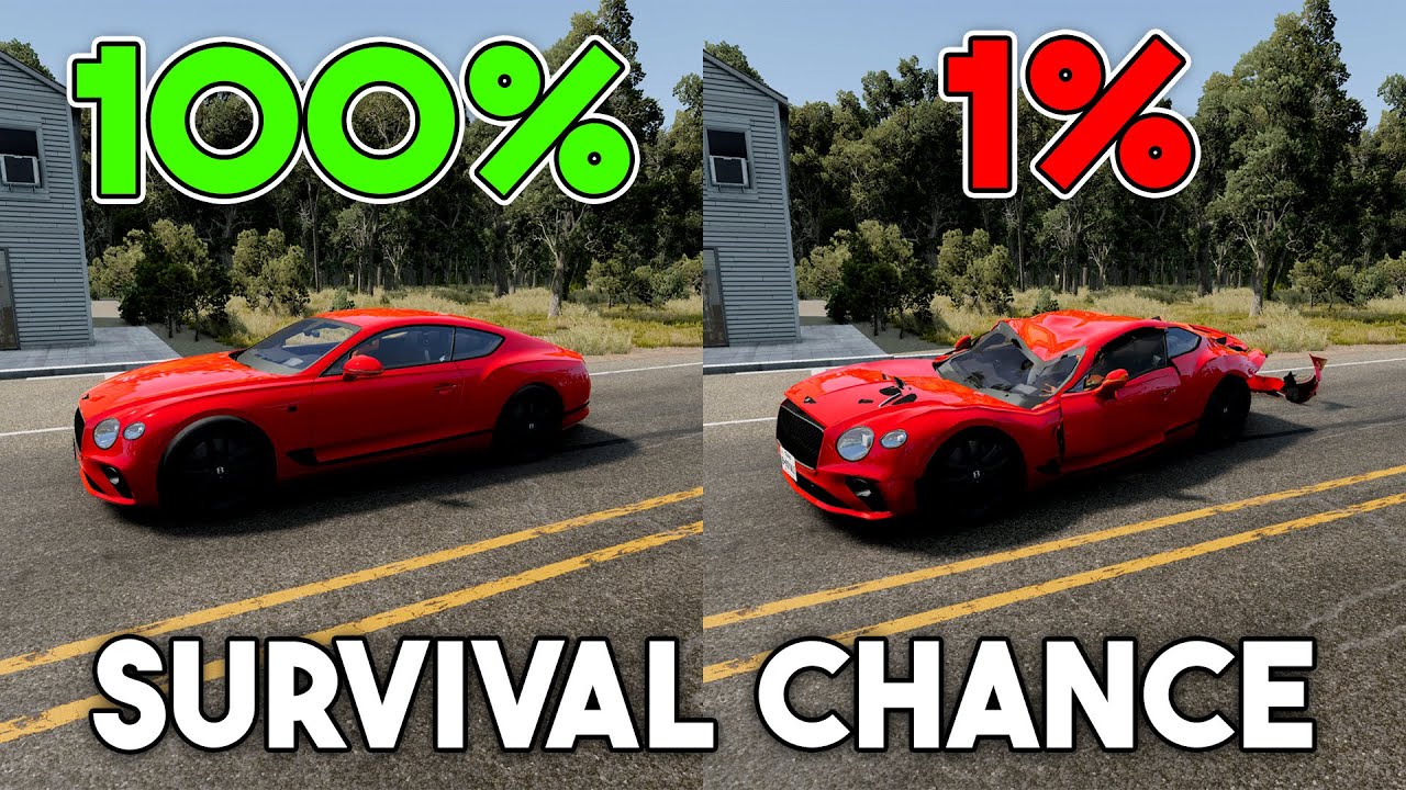 Realistic Survival Chance Crash Tests #57 (With Dummies) | BeamNG.Drive