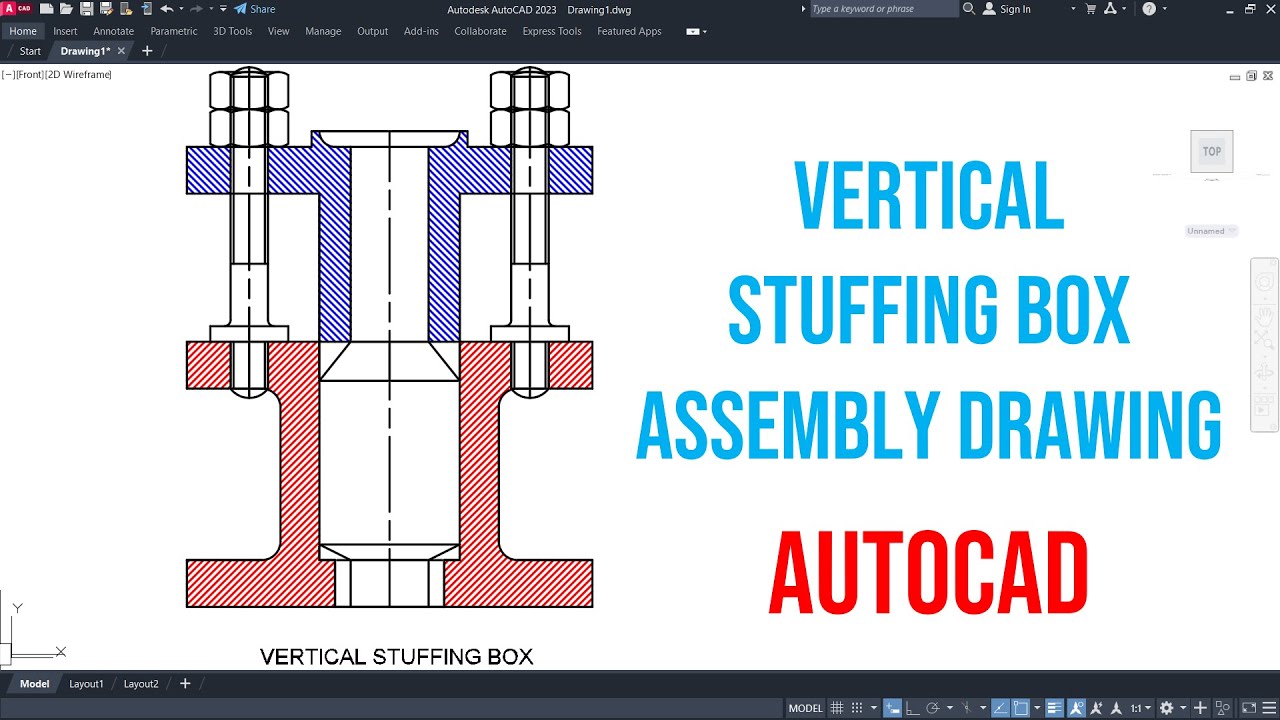 Vertical Stuffing Box Assembly #autocad #autocadtutorial #solidworks #cadcam #cad #cadcourse #tamil