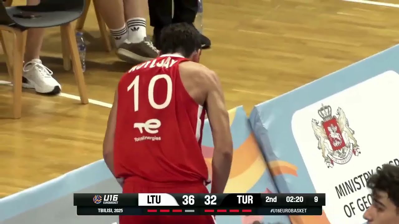OMER KUTLUAY(BORN:2009) U16 EUROBASKET: GAME 2 VS LITHUANIA. TEAM:REAL MADRID.