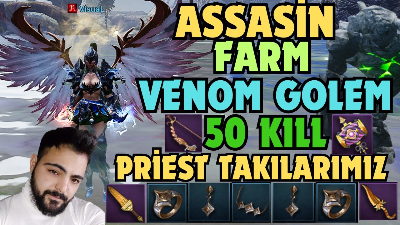 RİSE ONLİNE ASSASİN FARM VENOM GOLEM ( DB PRİESTİMİZE YENİ TAKI SETİ H.O ) DEATVALLEY 50 KILL