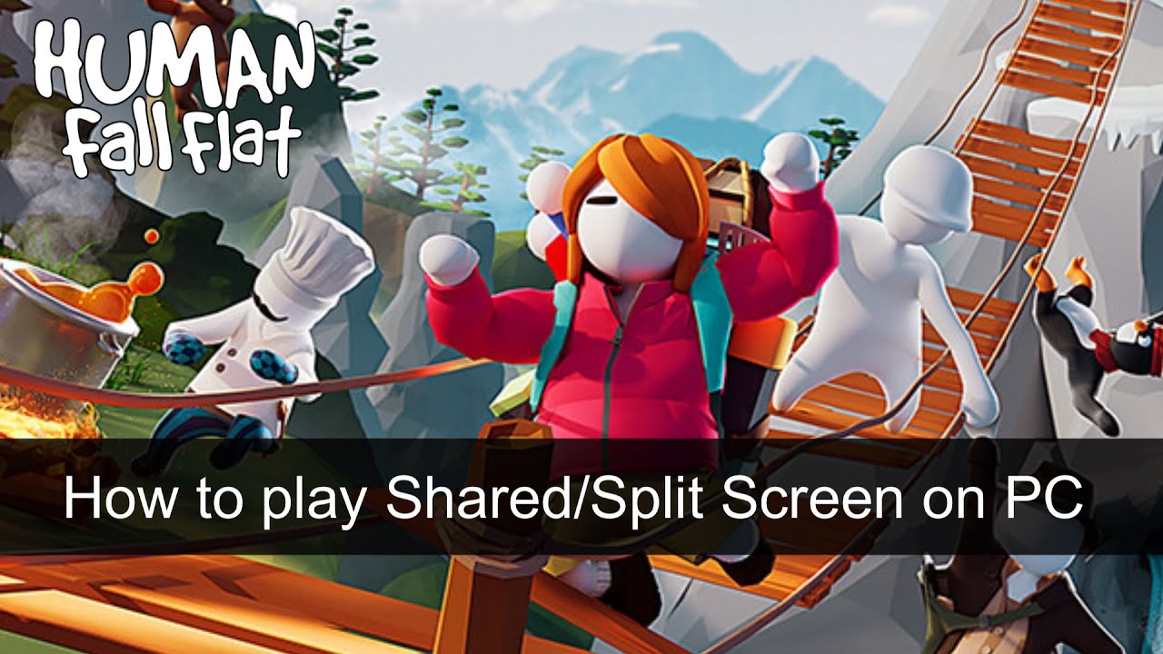 How to play Human: Fall Flat Shared/Split Screen on PC with Mouse & Keyboard and Controllers Guide