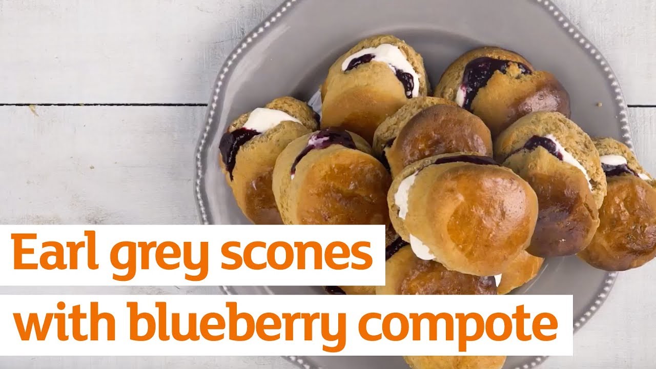 Earl Grey scones with blueberry compote | Recipe | Sainsbury's