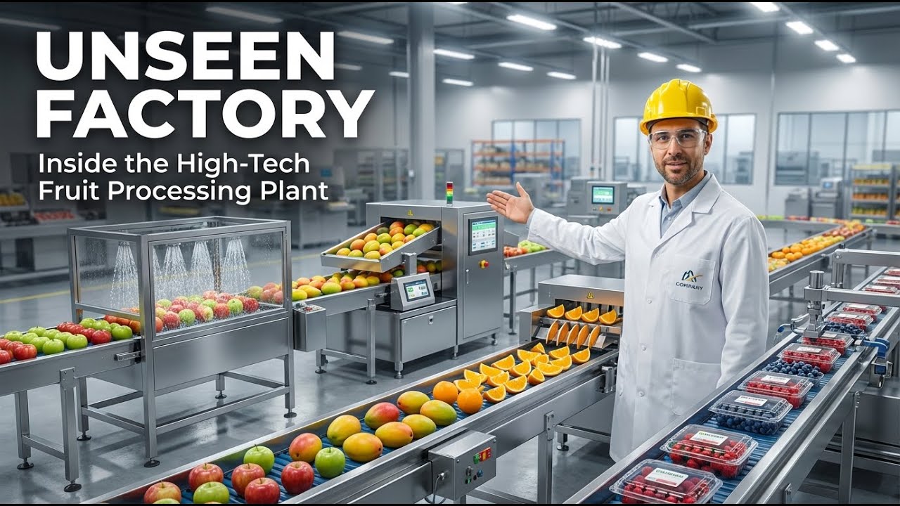 “Unseen Fruits Processing Factory Tour 2026 | Fruit Washing, Sorting, Juice & Packaging Explained”