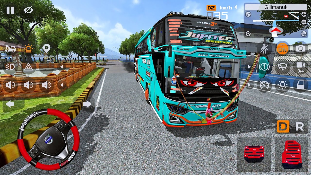 Bus Pariwisata Tunggal Jaya Jupiter Pasang Strobo Mata Bergerak Biar Keren Seperti Black Pink