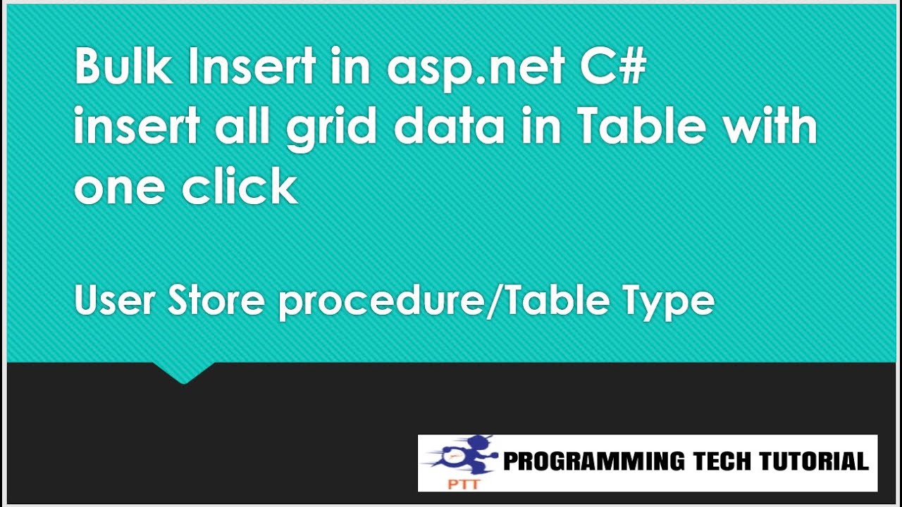 How To Insert Bulk Data From Gridview To Database In asp.net c# #AvinashShrivastava