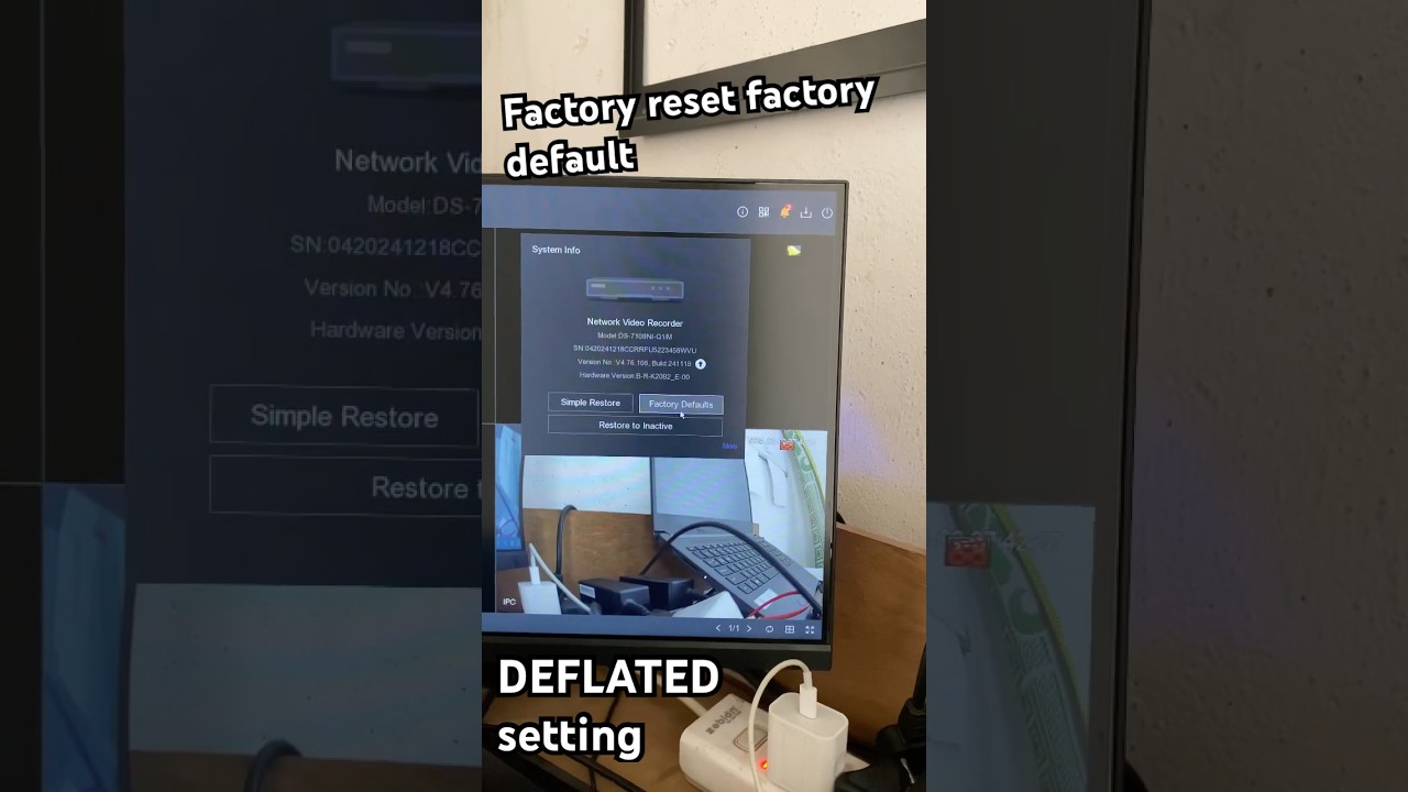 Factory reset  NVR DVR factory default NVR DVR ￼ reset ￼ setting #strangerville #￼