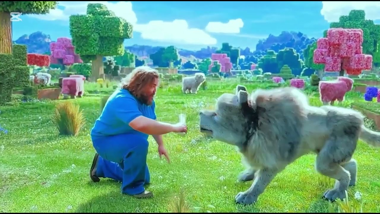 A minecraft movie steve houses and befriending dennis scene