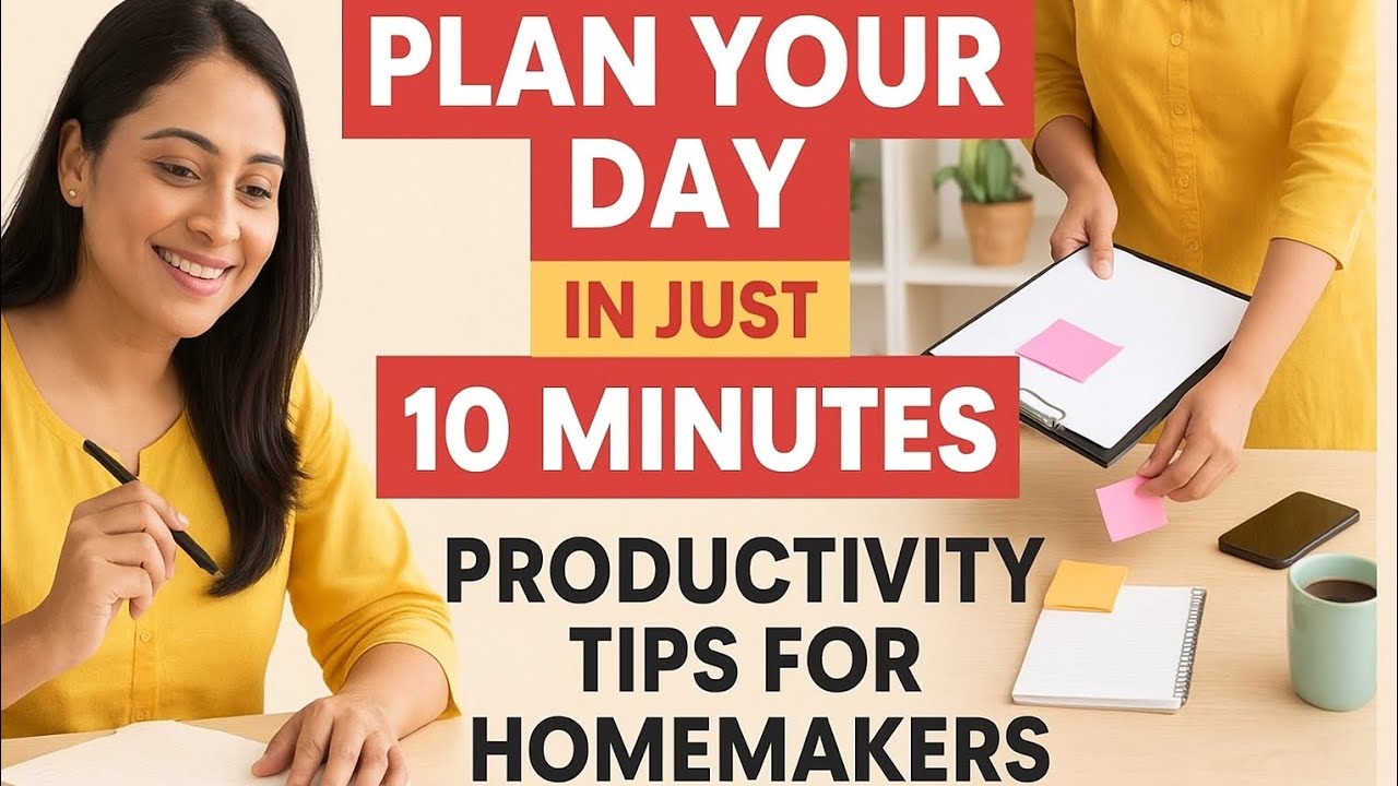 How I Organise My Day as Mom of 2~Time Management Tips for Homemaker~Plan Your Day in Just 10 Minute