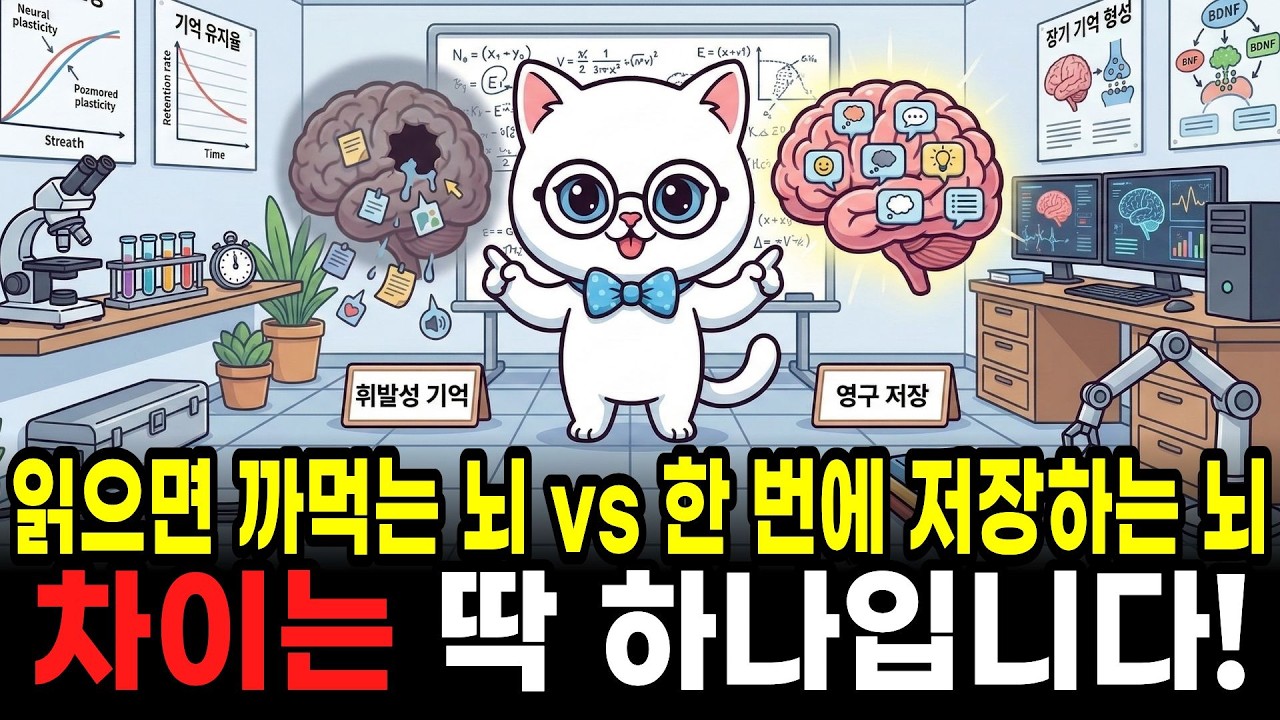 읽으면 까먹는 뇌 vs 한 번에 저장하는 뇌, 차이는 딱 하나입니다!