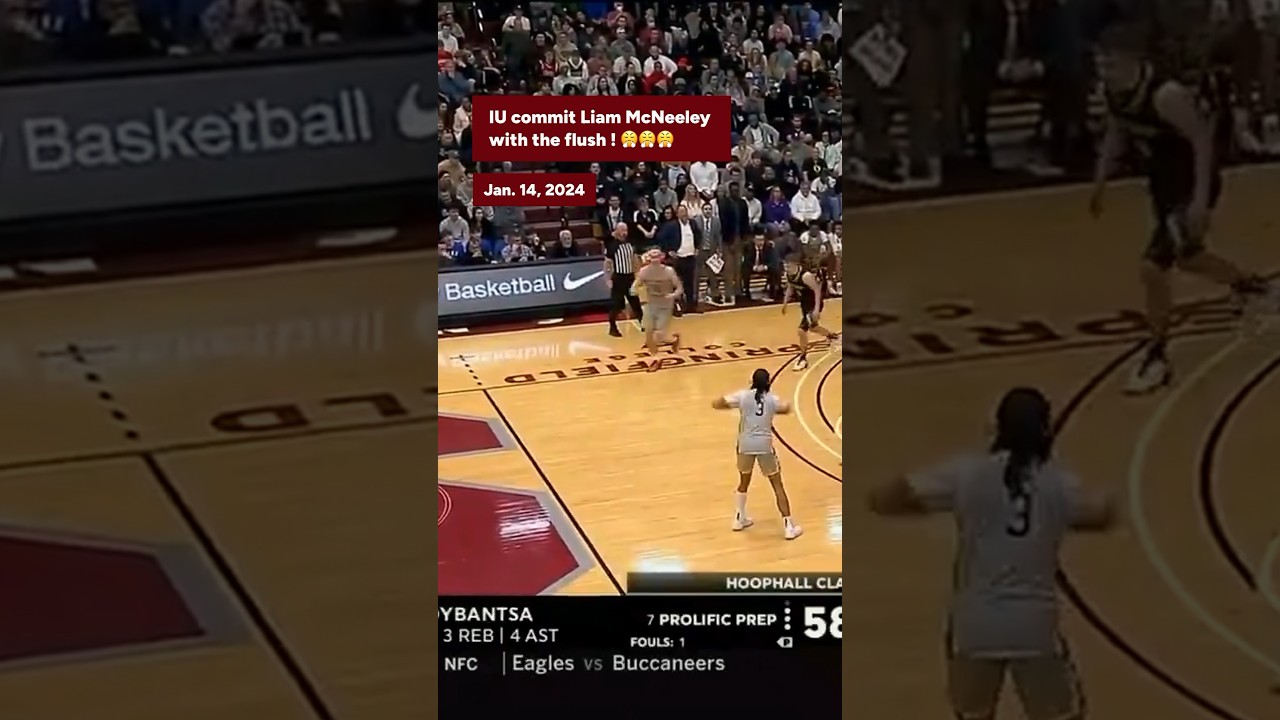 IU commit Liam McNeeley with the flush against Prolific Prep!  #iubb
