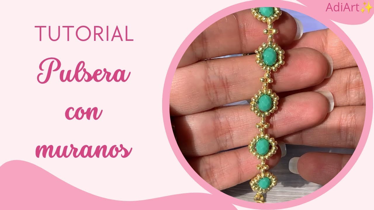 Tutorial como hacer pulsera con muranos y mostacilla checa paso a paso/ How To make beads bracelet?