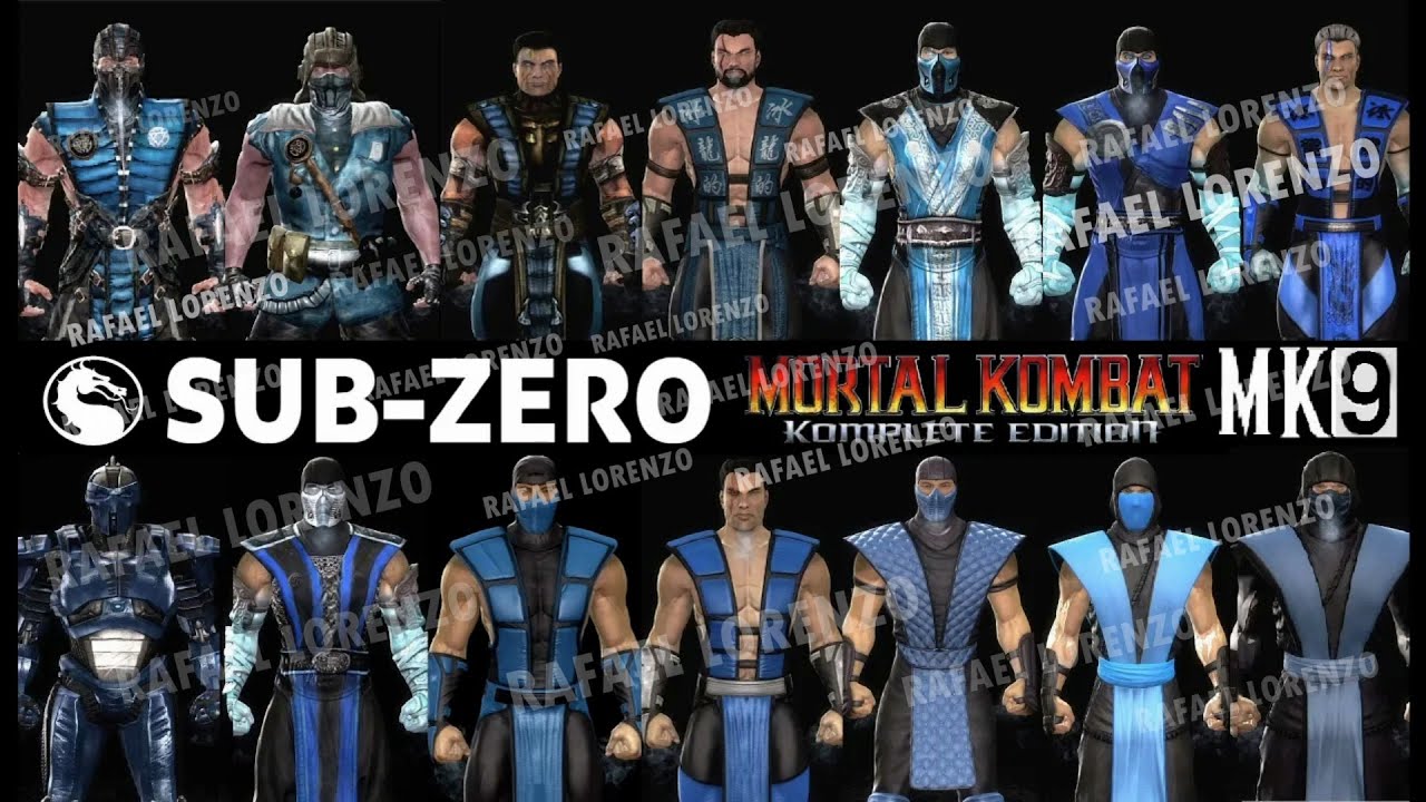 Mortal Kombat ALL SUBZERO MK Costume Skin Klassic Cyber Ninja PC Mod MK9 Komplete Edition MKKE HD