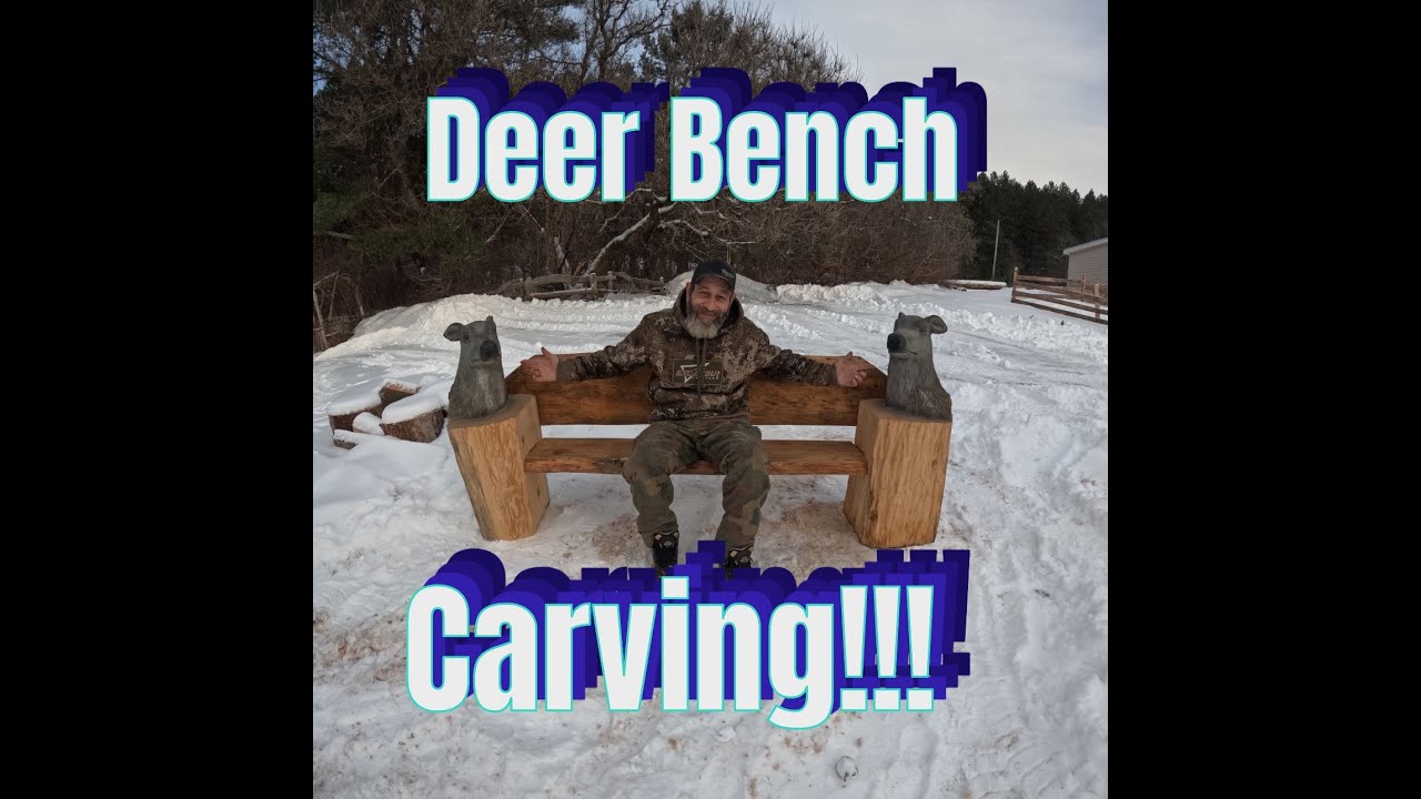 Deer Bench Chainsaw Carving