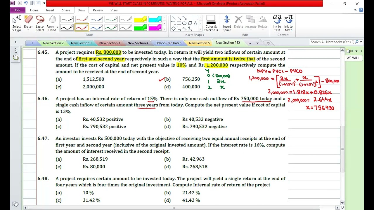 financial maths 6 41 to 6 49