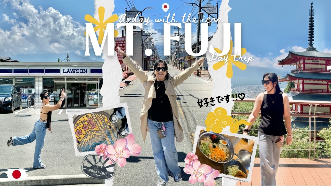 JAPAN Solo Travel Vlog | Mt. FUJI Day trip 🏔️  | Honcho Street | Chureito Pagoda | Oishi park 🪻🌤️